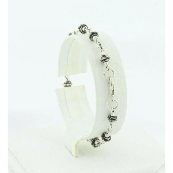 Sterling Silver Link Bracelet 7 1/4 inch - Picture 6 of 9